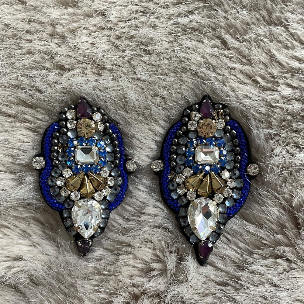 Mignonne Gavigan Blue Jewel Drop Earrings